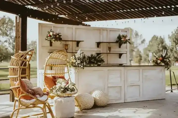 David L Baker wedding bar rental