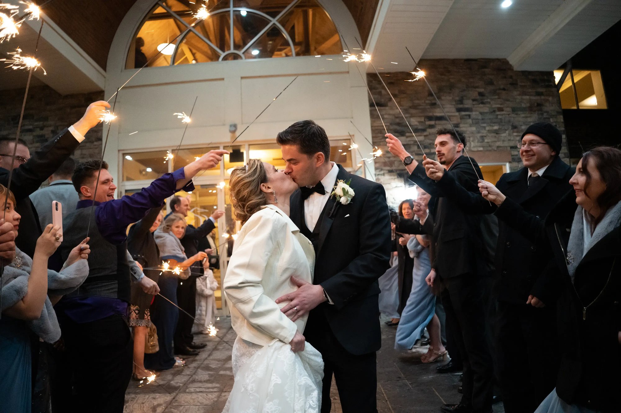 Signature Solon wedding exit sparklers