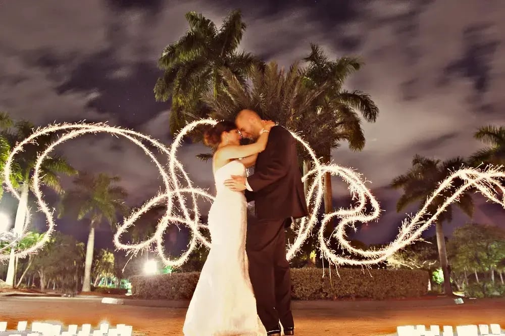 Weston Hills wedding sparklers