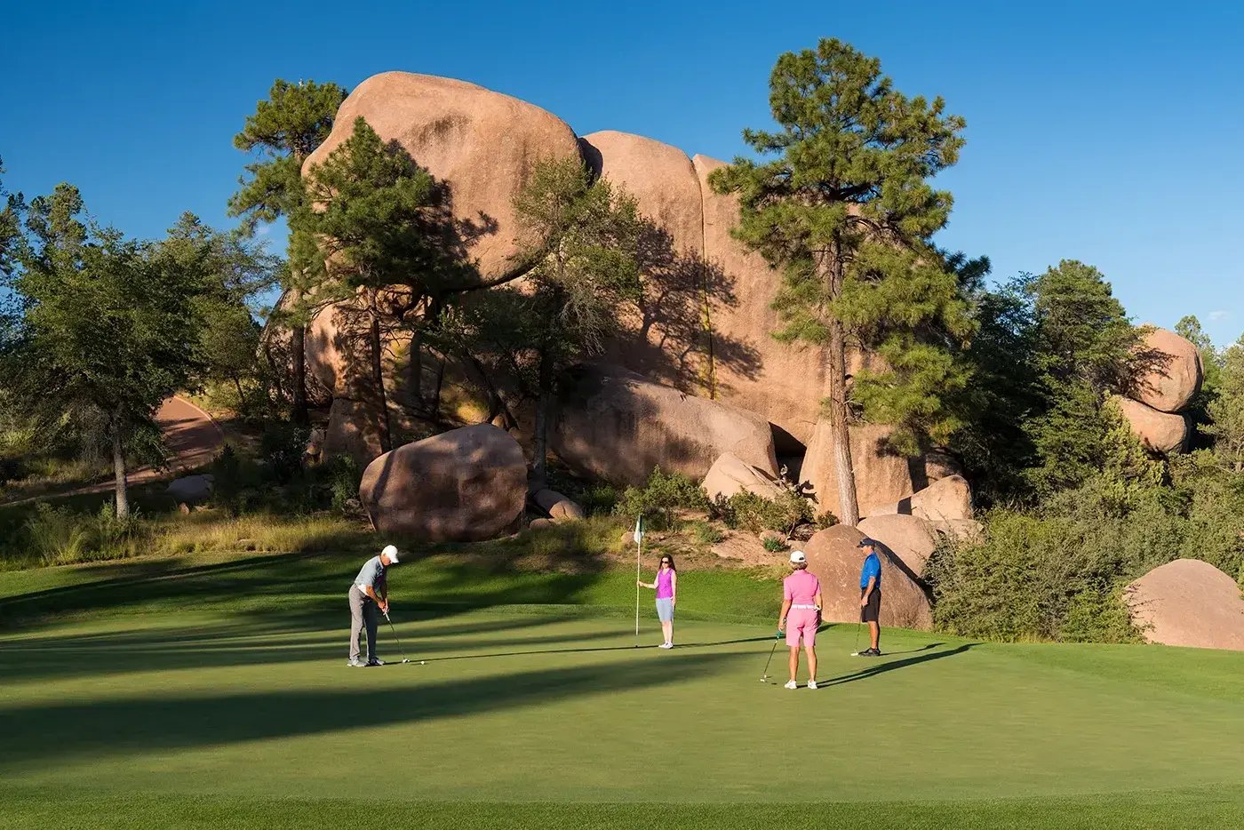 Rim golfers 13th green