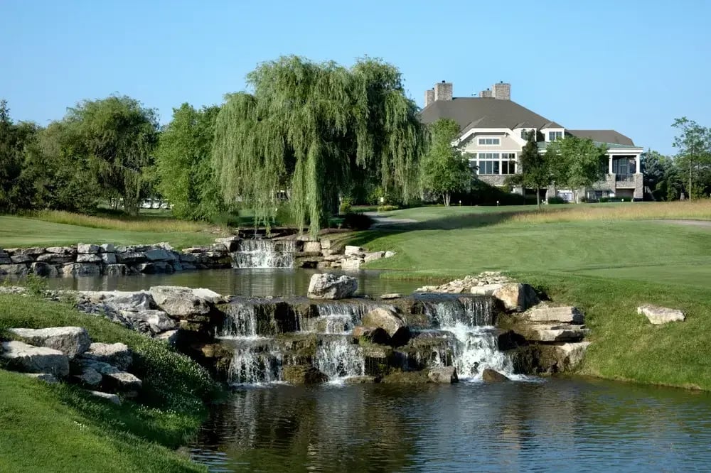 TPC Rivers Bend Clubhouse Waterfall