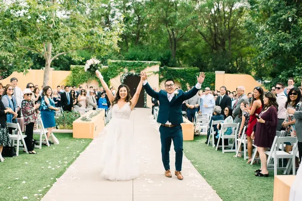 Los Robles wedding ceremony couple