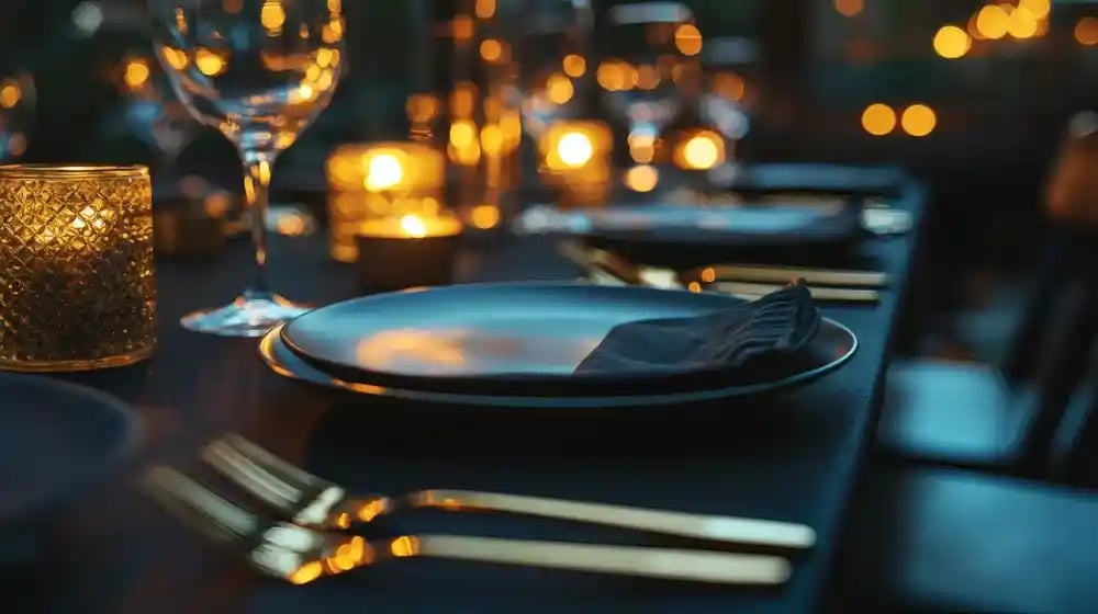 Candlelight Elegant Table Setting