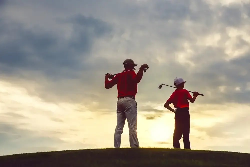 Junior Golfer Father Family