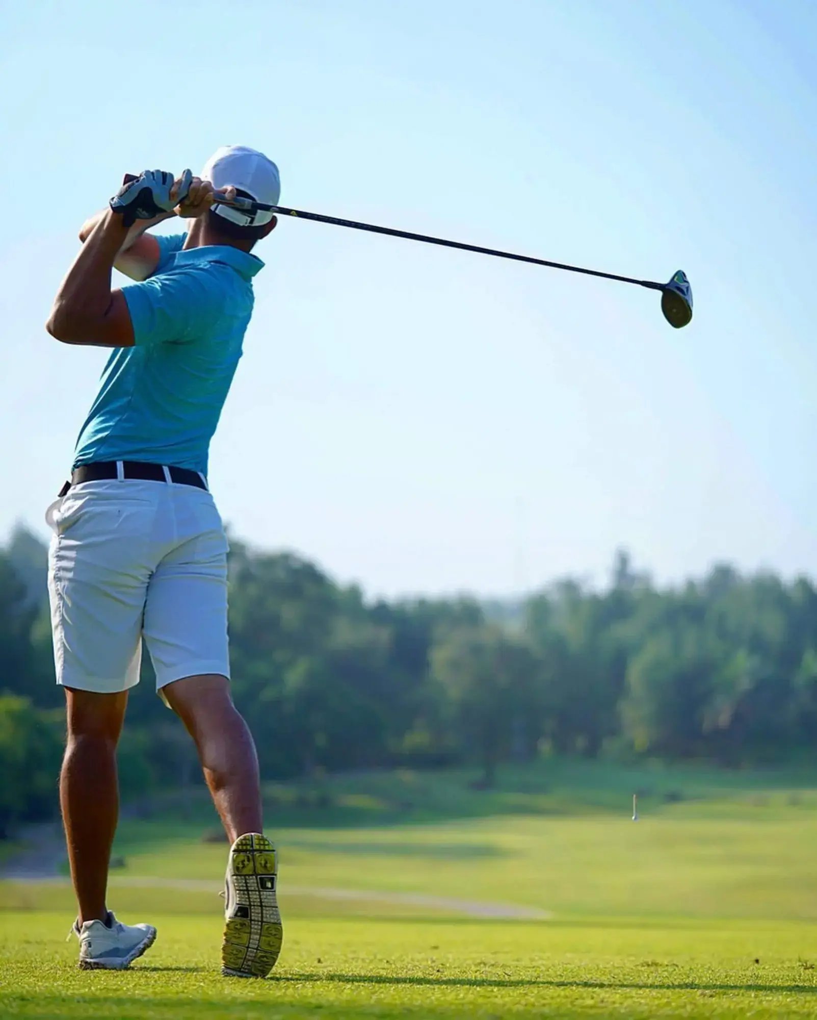 Golfer swing stock